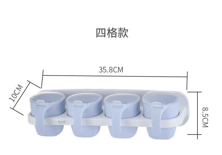 The S28-5876 is designed with detachable compartments. It is available in three or four compartments for home kitchens and comes in a four-color wall-mounted seasoning box pic 9