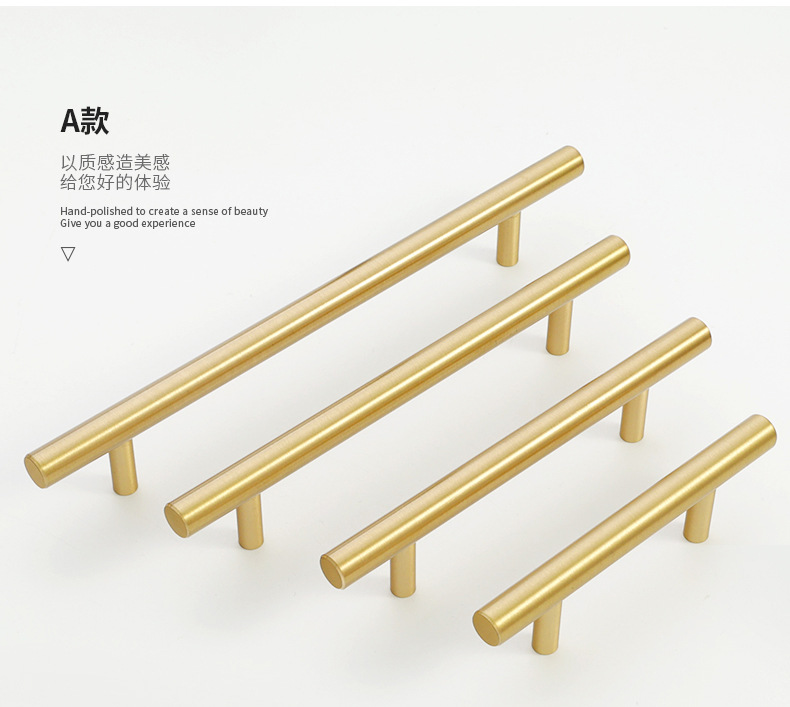 批发柜门拉手法式轻奢衣柜抽屉门把手美式黄铜柜子橱柜餐边柜拉手详情34