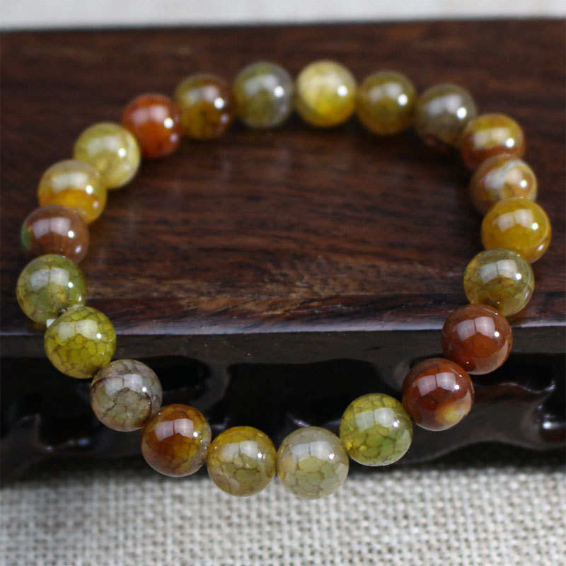 龙纹玛瑙手链男女简约百搭创意佛珠原石玉髓手串水晶饰品厂家批发详情6