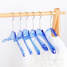 网红仿亚克力衣架透明水晶衣服架服装店塑料轻奢女装衣挂裤夹批发详情7