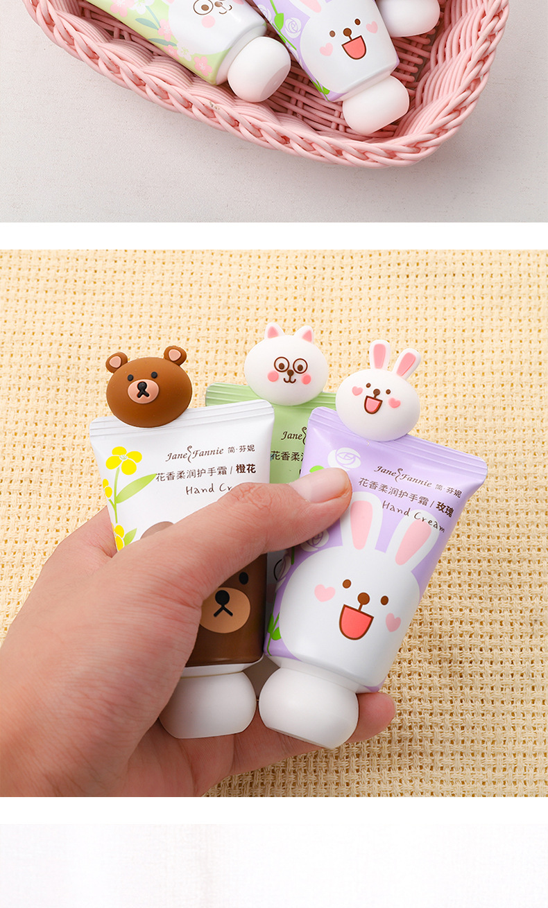 Large-capacity cartoon fruit moisturizing hand cream, cute bear rabbit fruit fragrance hydrating and moisturizing hand cream, with a refreshing texture pic 16