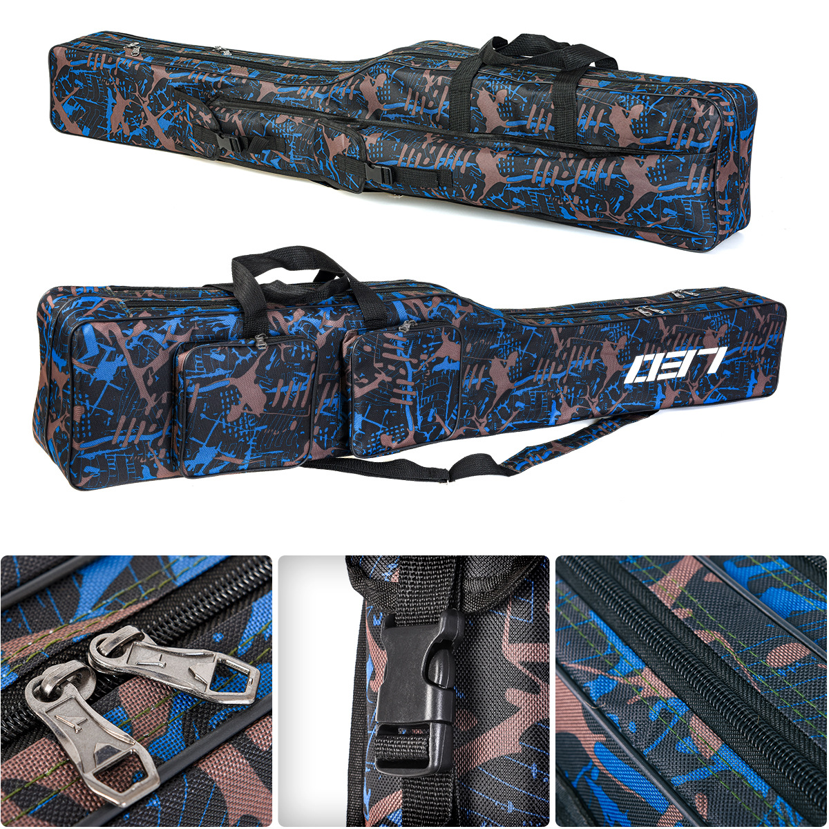 28064 LEO/ Leou [Double-Layer knife-shaped Large-belted Fishing Tackle Bag 1.3m] European-style reservoir fishing rod and sea rod Bag pic 21
