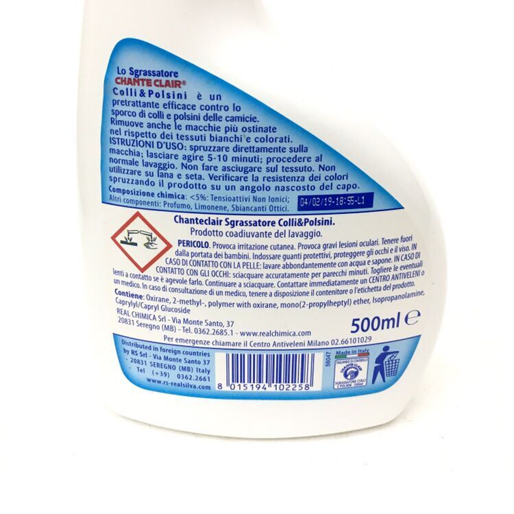 Wholesale and consignment of Italian Rooster collar stain Remover and Yellowing spray-type stain remover for clothing cuffs pic 6