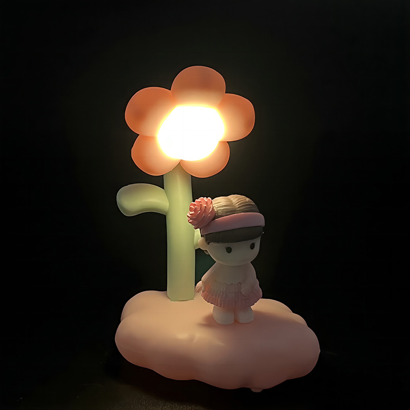 DIY手工小夜灯工玩具装饰台灯甜美可爱云朵太阳花发光玩具儿童手详情4