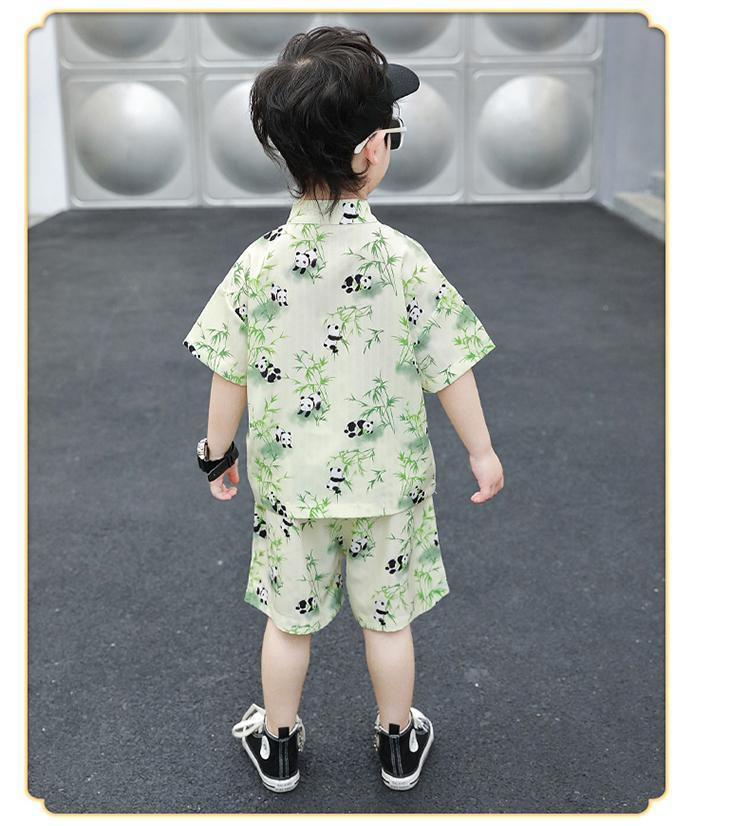 国潮儿童汉服两件套2024夏季新款男孩短袖短裤夏装新中式国风夏款宝宝详情14