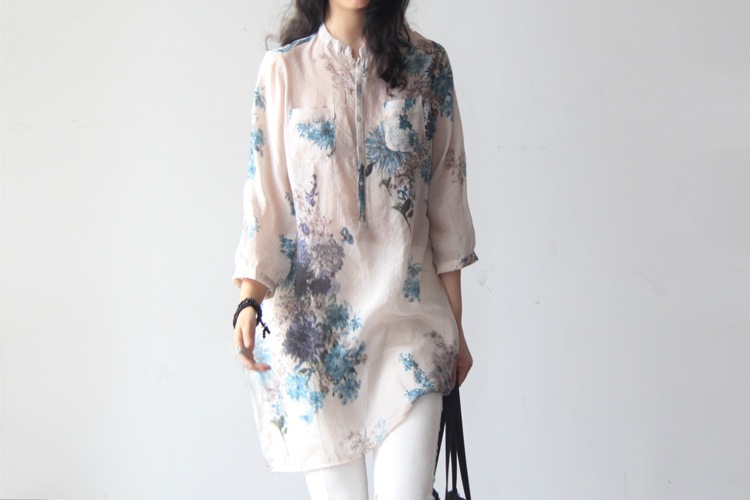 Verano slim sudadera estampado micro algodón perfumado camiseta mujer 2022 vintage casual manga media larga pic 6