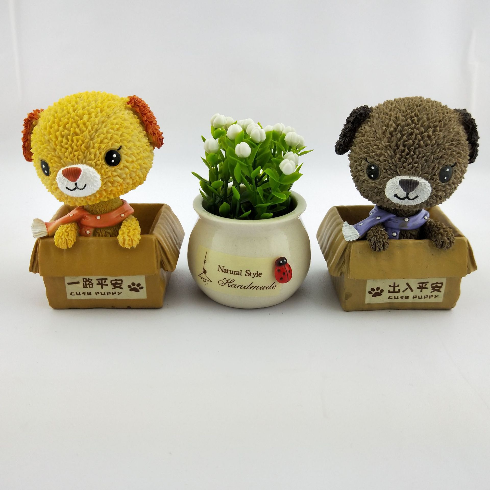 Auspicious fruit artificial flower potted plant decoration, car figurine matching, creative handcrafted car decoration pic 9