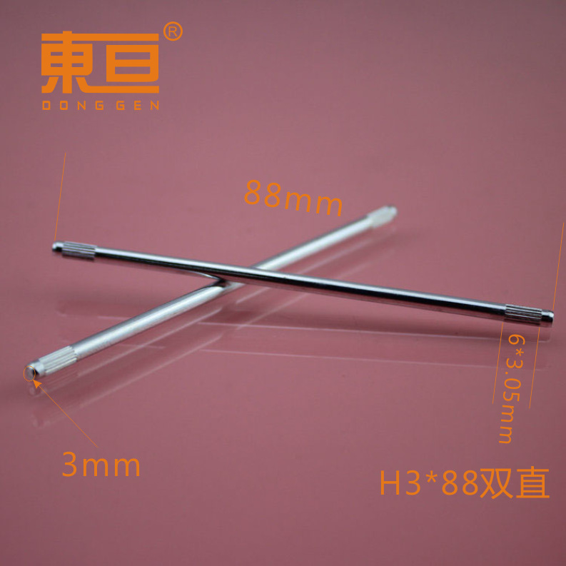 H3*88 double straight rolled flower shafts, iron shafts, hardware shafts, toy car shafts, toy accessories, surface galvanized treatment pic 3