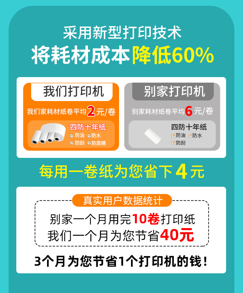 Cross-border X5 Convenient student Error Printer Pocket Mini Photo Self-adhesive Thermal Printer Gift pic 5