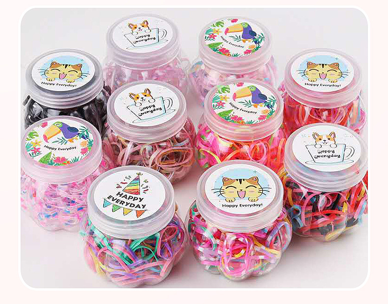 Wholesale of hair tie and hair band accessories, disposable rubber bands with a Korean style for girls to tie their hair, colorful small rubber bands pic 13