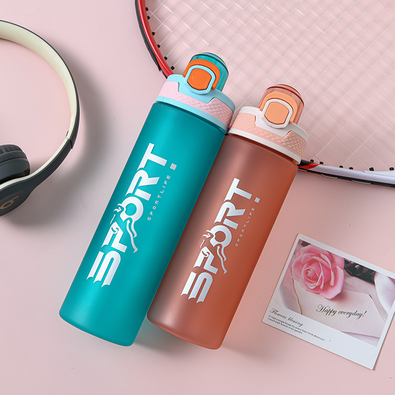 Portable sports frosted water bottle pic 3
