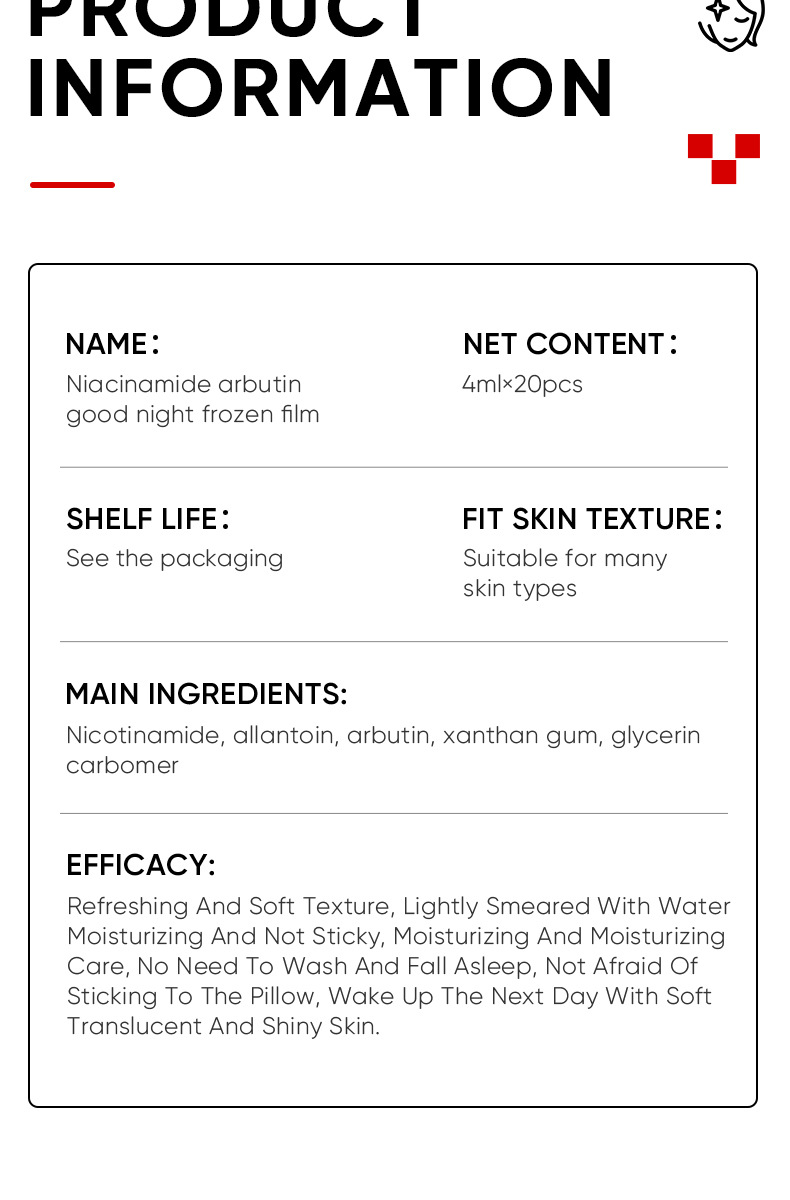Cross-border export of SADOER nicotinamide arbutin sleep mask in English pic 16