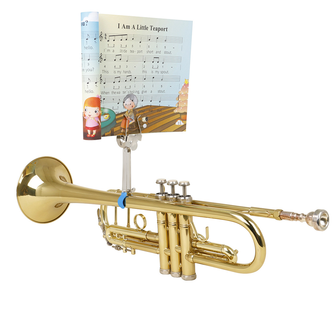 Portable marching sheet music holder for brass instruments trumpet, marching trumpet instrument sheet music holder, universal sheet music holder pic 10