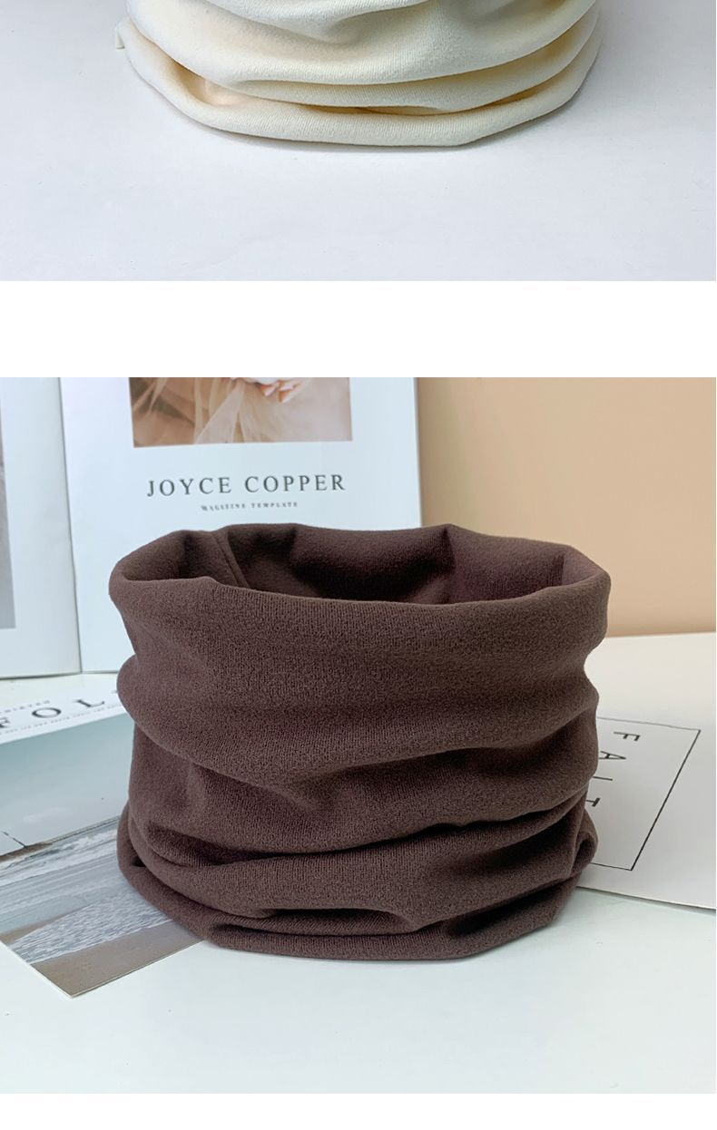 Heating velvet, De Rong, Jia Rong, thickened neck cover, warm and windproof, neck protection cover, solid color for men and women, autumn and winter pic 10