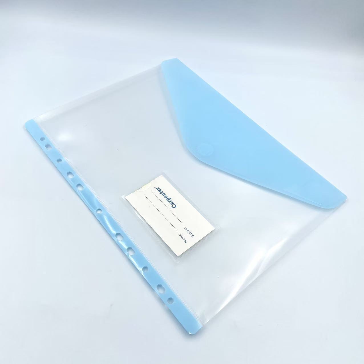 A4彩边活页透明11孔魔术贴文件袋插页资料册试卷收纳整理夹详情6