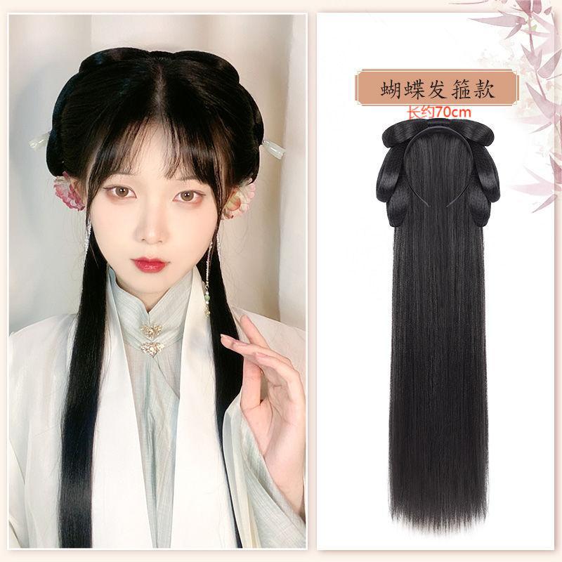 古装汉服假发包一体式发箍全头套古风唐制造型新手盘发发髻垫发包详情26