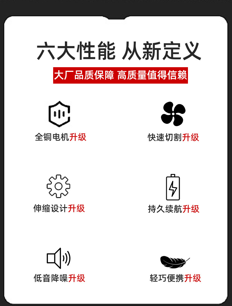 Puxi lithium battery lawn mower, electric lawn mower, small multi-functional household charging, handheld for pruning branches and weeding pic 7
