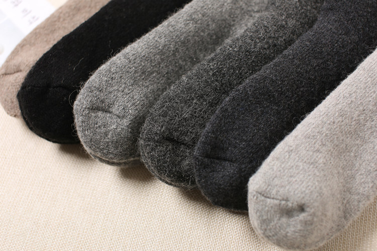 Autumn and winter wool socks for women, mid-calf socks with fleece and thickened heating and warmth, super thick wool socks for men, wool pic 17