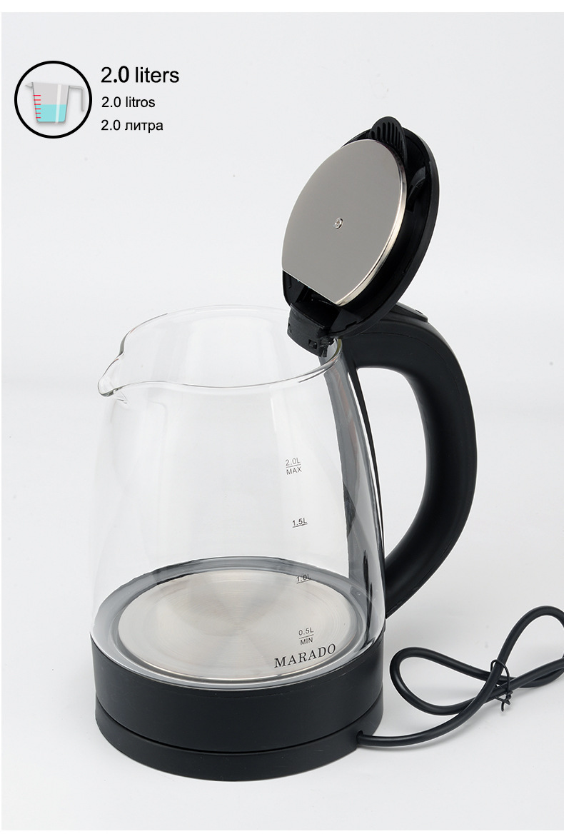 MARADO电热水壶高鹏玻璃电茶壶电烧水壶MA-0604详情2