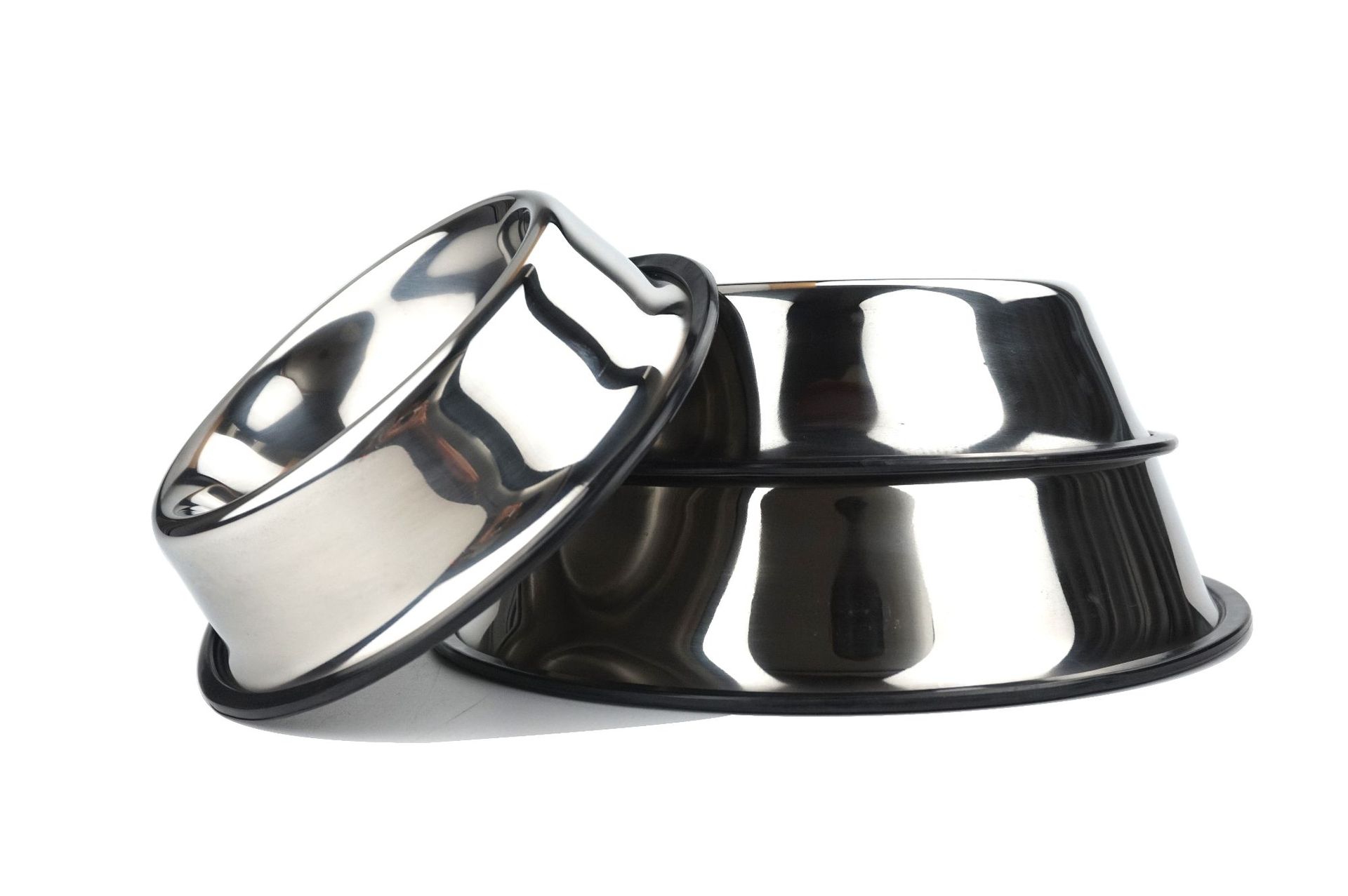 Stainless steel pet bowl logo, anti-slip and shock-resistant pet supplies, cross-border dog food bowl, tableware, natural color dog bowl pic 5