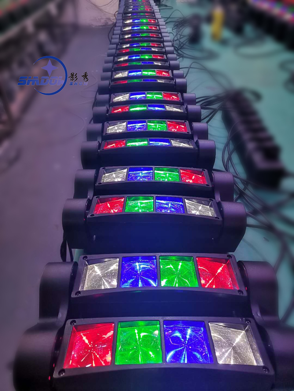 led eight-eye mini spider light, voice-controlled bar stage light, ktv flash, eight-beam light, laser moving head light pic 9