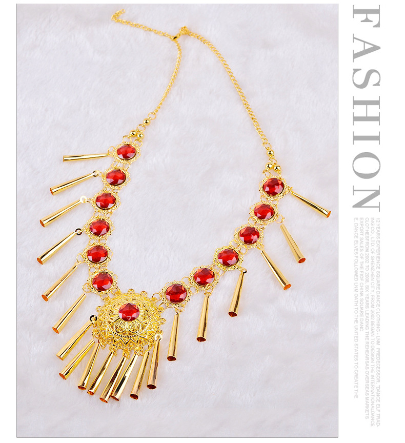 肚皮舞蹈宝石头链发卡发夹印度舞蹈表演出配饰品头箍首饰头饰发箍详情30