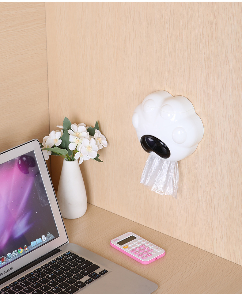 猫爪卡通保鲜膜套收纳盒壁挂式厨房置物架水槽过滤网鞋套整理盒详情11