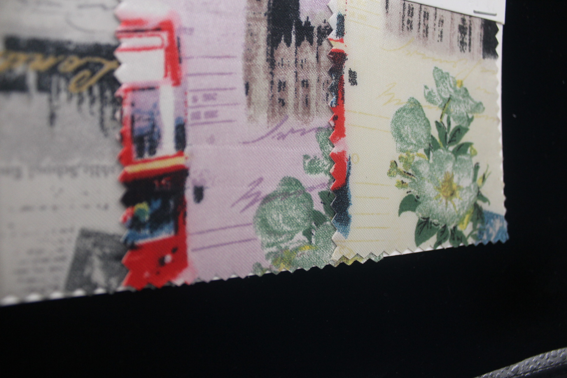 Color-printed urban landscape printed foamed printed fabric foamed coated pvc pic 5