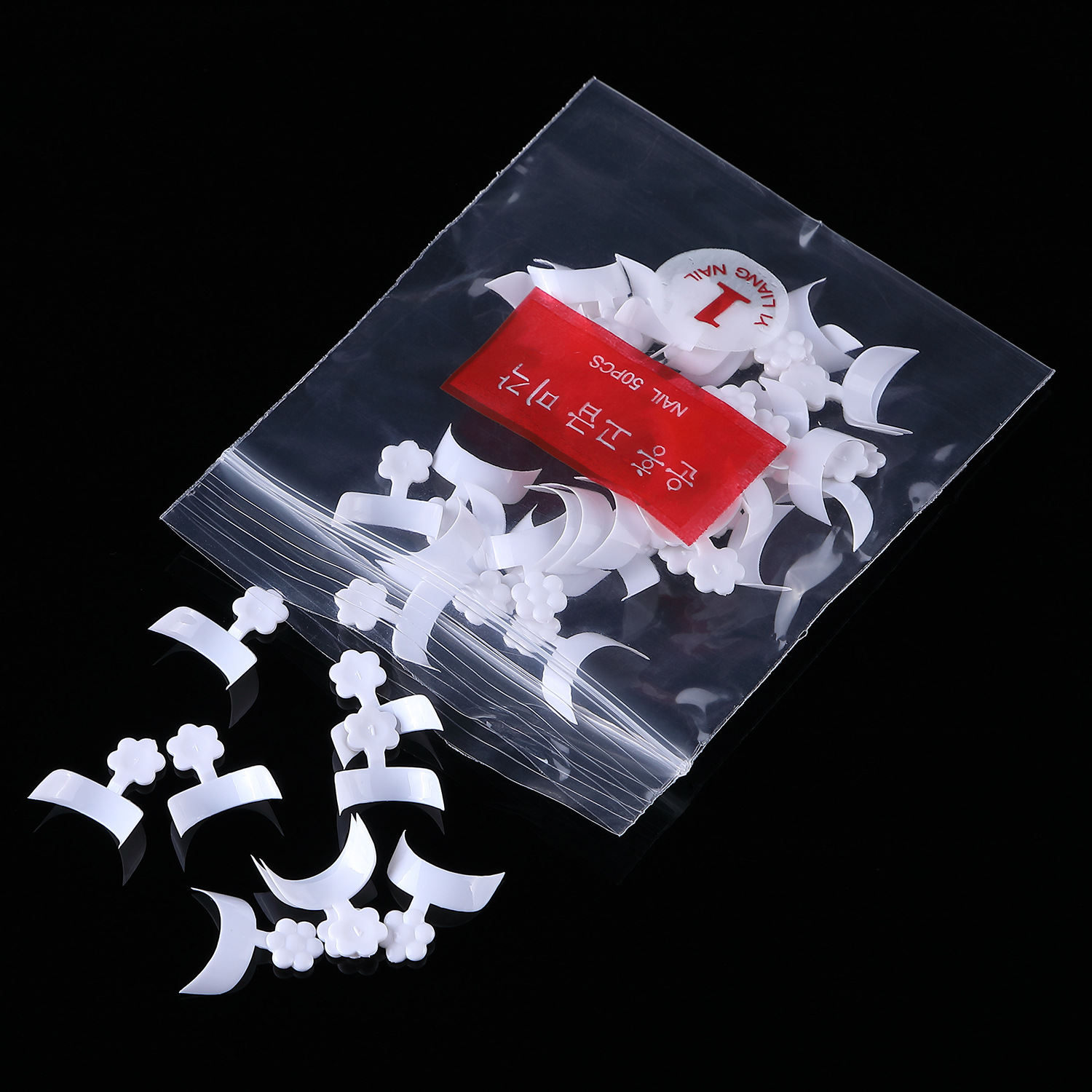 Factory direct sales of 500 pieces of French edge smiling French stickers white French shanilak pic 5
