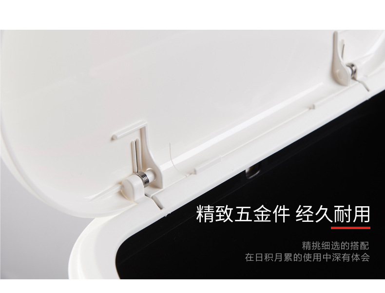 Elliptical dry and wet classified trash can, Japanese-style double-layer large covered wastebasket, press-type kitchen and bathroom trash can pic 42