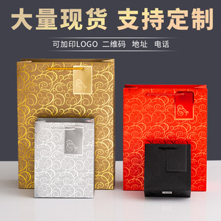 礼品袋纸袋批发服装店袋子圣诞礼物袋包装袋手提袋高级感印制logo详情5