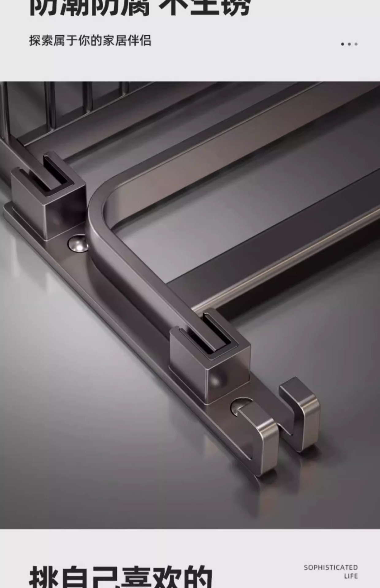 Bathroom storage rack, bathroom non-perforating aluminum alloy towel rack, toilet washbasin, wall-mounted bath towel rack set pic 23