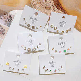 Exquisite and compact one-week stud set of earrings, 2023 new trendy and simple S925 earrings for women pic 16