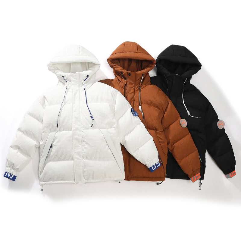 Workwear abajo chaqueta hombre 2023 nuevo otoño invierno protección contra el frío espesamiento golpear color patchwork marca de humedad pato blanco abajo ropa de invierno pic 7
