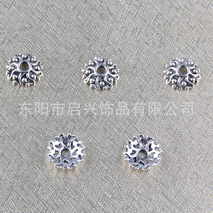DIY jewelry accessories collection: silver-zinc alloy retro handcrafted bead trays, wholesale of various flower trays pic 11