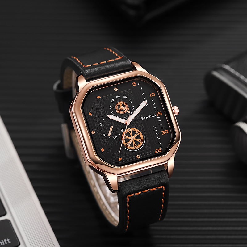 男士手表ins高颜值学生党方形石英表潮流大表盘青少年时尚运动款详情9