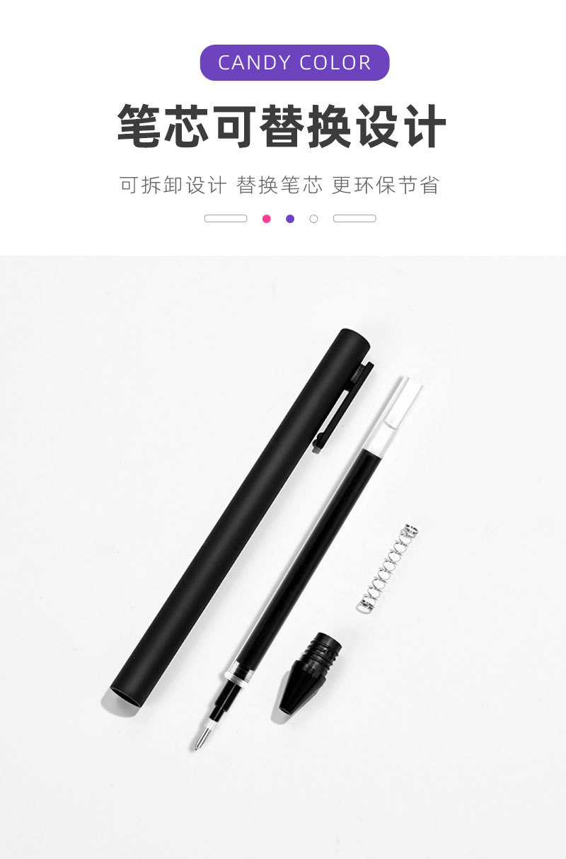 High appearance level ins stationery macaron advertising pen, gel pen, custom pen, can print LOGO, color press, student jump pic 16