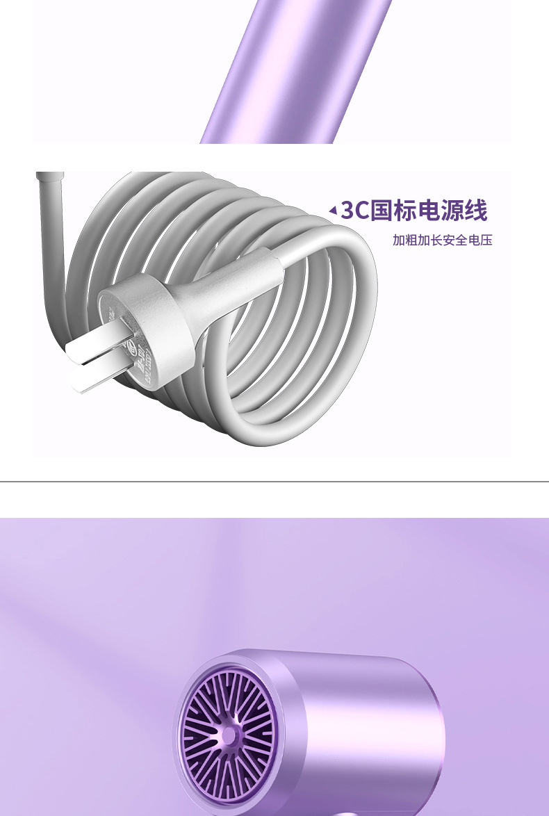 2024新款学生宿舍恒温小功率吹风机300W500W不伤发吹风筒批发跨境详情28