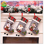 Christmas stocking series, Christmas stockings, dancing dolls, fences, Santa Claus, snowmen, gift stockings, candy stockings pic 31