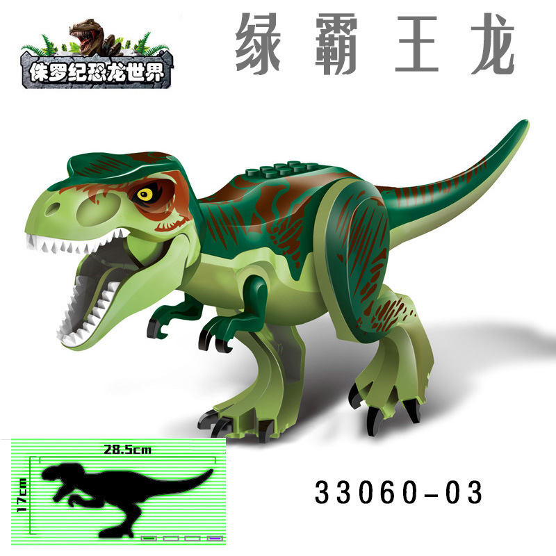 Nuevo estilo jurásico big dinosaurio bloques t-rex brachiosaurus triceratops puzzle bloques juguetes paquete en bolsa pic 6