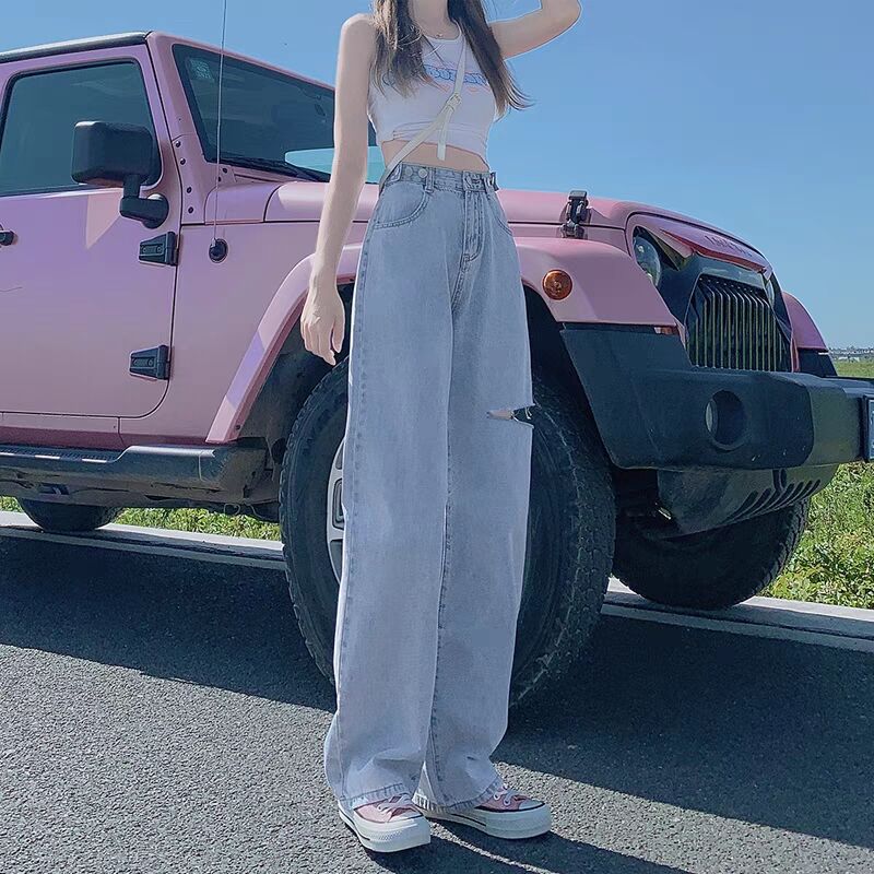 女装小整款阔腿裤拖地裤