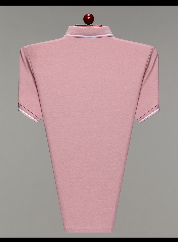 Lujo gran marca hombre morera seda manga corta polo verano 2024 nuevo medio y joven casual color sólido camiseta de gama alta pic 21