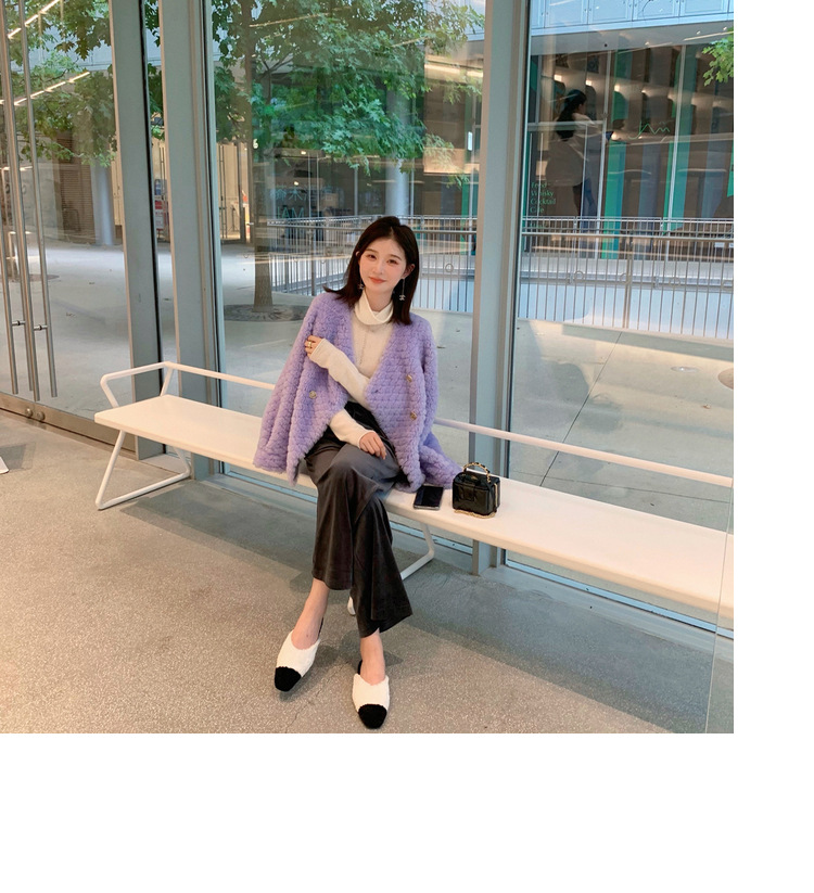 冬季新年羊羔毛皮草短款女网红羊剪绒布加迪全羊毛年轻短外套详情63