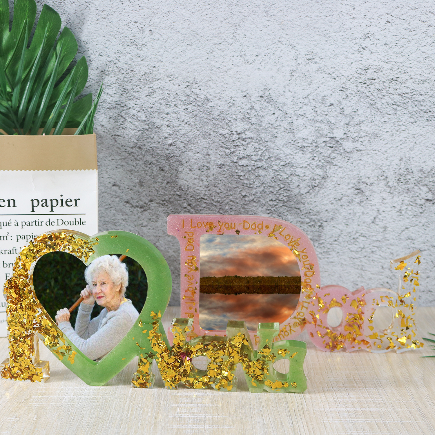 diy滴胶模具家庭成员family立体相框硅胶模具跨境专供详情6