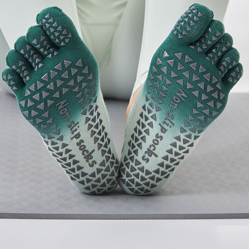 新渐变色棉分指瑜伽袜子专业防滑女士五指袜普拉提健身亚马逊跨境详情13