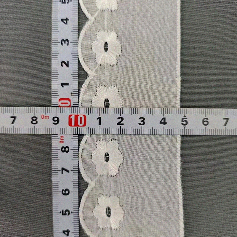 Wholesale of cotton embroidered lace, hollowed-out lace, embroidered skirt hem, clothing accessories, milk silk, perforated, barcode 2.5 pic 42