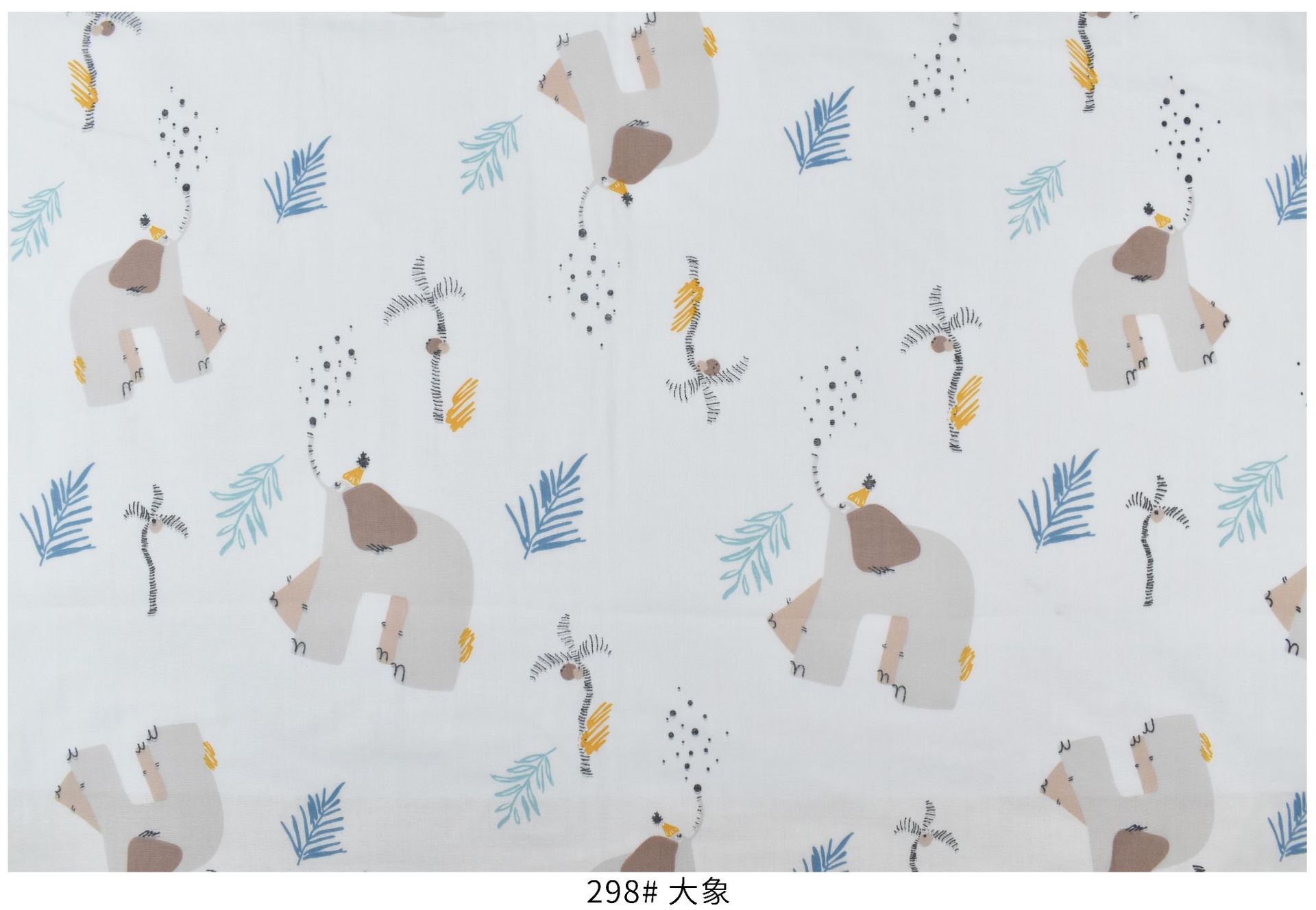 Combed bamboo cotton double-layer printed gauze baby Class a home wear bamboo cotton gauze fabric bamboo fiber gauze pic 26