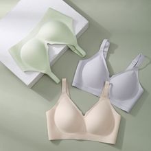 无磁无钢圈无痕普拉提舒适抗菌内衣女收副乳防下垂乳胶棉杯文胸详情36