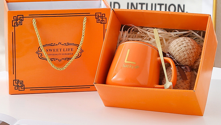 Dragon Boat Festival cup, towel, souvenir set, ceramic cup with lid and spoon, opening gift mug, high appearance level pic 28