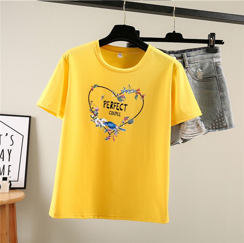 2023夏季新款韩版短袖t恤女潮学生休闲圆领上衣大码女装跨境外贸详情12